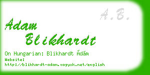 adam blikhardt business card