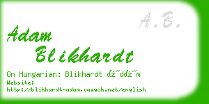 adam blikhardt business card